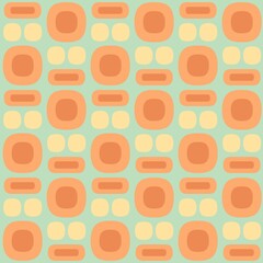 Rounded abstract seamless pattern - accent for any surfaces.