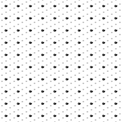Square seamless background pattern from geometric shapes are different sizes and opacity. The pattern is evenly filled with small black steak symbols. Vector illustration on white background