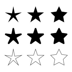 Obraz premium star shape set isolated on white background. vector illustration