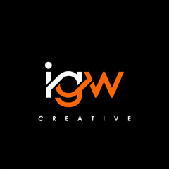 IGW Letter Initial Logo Design Template Vector Illustration