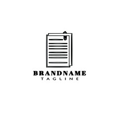 block notes logo cute icon design template black isolated vector illustration