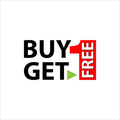 Buy One Get One Free Icon, Free Offer Icon, Promotion Offer Icon