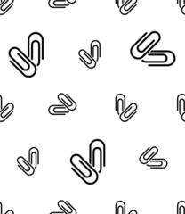 Obraz premium Paper Clip Icon Seamless Pattern