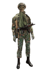 Special-purpose Units of the army are designed for special events with the use of special tactics and tools diver isolated on white background with clipping path
