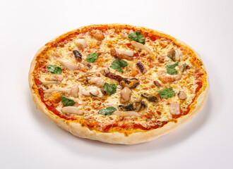 Italian traditional Pizza with seafood