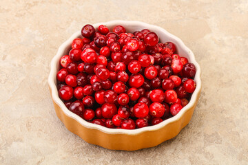 Sweet and tasty cranberry in the bowl