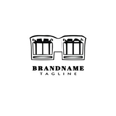 African music instrument bongo cartoon logo icon cute vector illustration