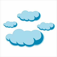 blue sky with clouds vector design