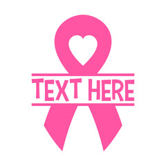 Vector Awareness Ribbon Name Frame on White Background