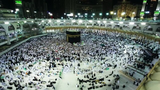 Skyline of MECCA SAUDI ARABIA,April-2018, royal clock tower in makkah,MECCA.clound background,