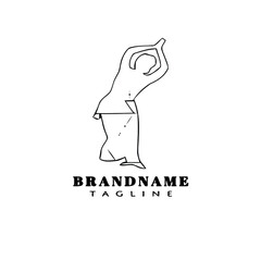 dance logo design template icon vector