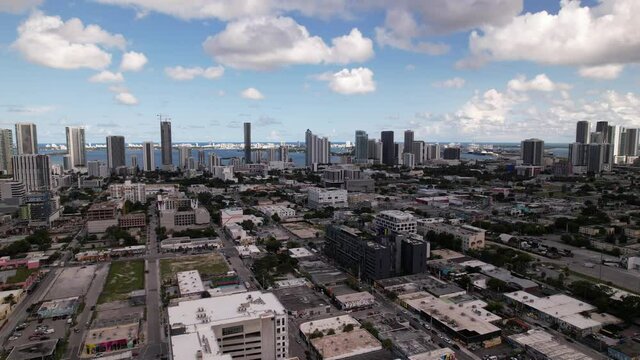 City aerials Miami circa 2021