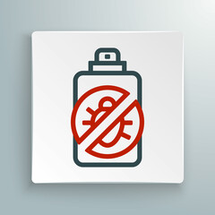 Line Spray against insects icon isolated on white background. Colorful outline concept. Vector