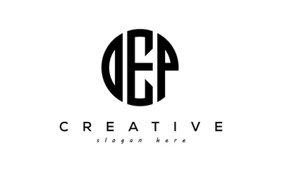 Deurstickers Letter OEP creative circle logo design vector  © Murad Gazi