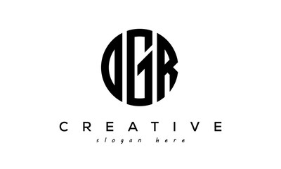 Letter OGR creative circle logo design vector	 - obrazy, fototapety, plakaty