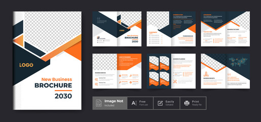 corporate brochure annual report modern colorful multi pages business brochure theme vector fully editable text and graphic 