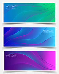 Trendy gradient flowing geometric abstract pattern background texture for poster flyer cover design UX UI website Minimal color gradient banner template Modern vector wave shape for brochure