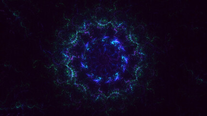 3D rendering abstract round light background