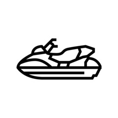 personal watercraft line icon vector. personal watercraft sign. isolated contour symbol black illustration