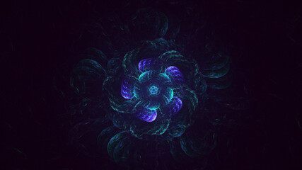 3D rendering abstract round light background