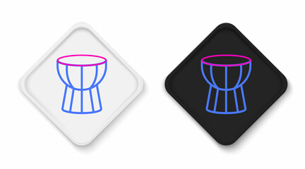 Line African darbuka drum icon isolated on white background. Musical instrument. Colorful outline concept. Vector