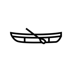 Fototapeta na wymiar dinghy boat line icon vector. dinghy boat sign. isolated contour symbol black illustration