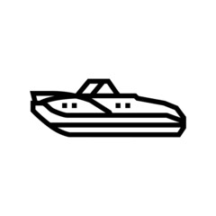 cuddy cabins boat line icon vector. cuddy cabins boat sign. isolated contour symbol black illustration