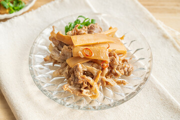 メンマと豚肉の煮付け