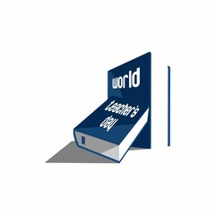 book illustration vector, world teachers day illustration