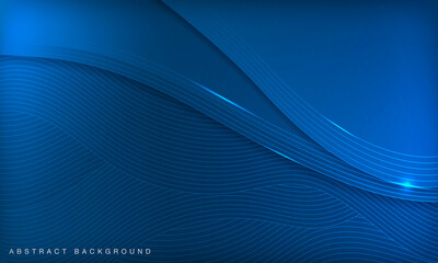 Abstract blue wave background. Modern banner design template.