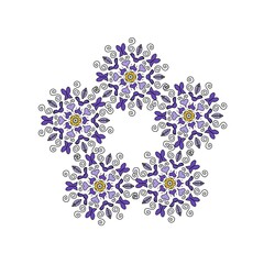 floral abstract tiles and textile. 