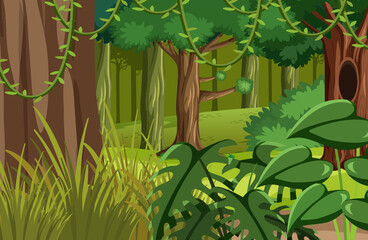 Green jungle nature landscape