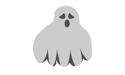 Vector illustration of Ghost on white background For print or use as poster, card, flyer or T Shirt