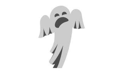 Vector illustration of Ghost on white background For print or use as poster, card, flyer or T Shirt