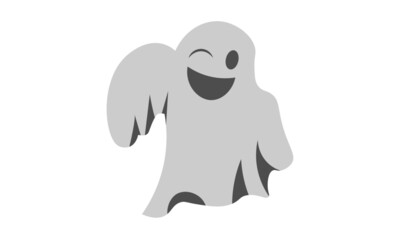 Vector illustration of Ghost on white background For print or use as poster, card, flyer or T Shirt
