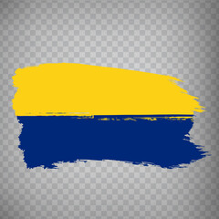 Flag Perlis brush strokes. Flag  Perlis on transparent background for your web site design, app, UI. Malaysia. EPS10.