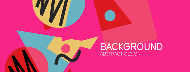 Abstract background with blocks, lines, geometric shapes. Techno or business concept for wallpaper, banner, background, landing page