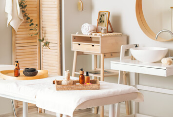 Interior of modern spa salon