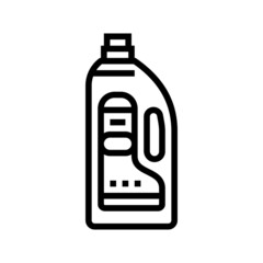 baby powder bottle line icon vector. baby powder bottle sign. isolated contour symbol black illustration