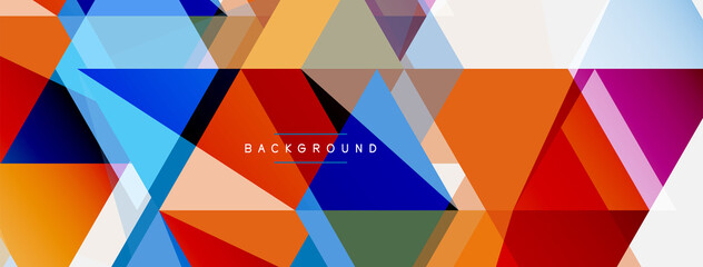 Mosaic triangles geometric background. Techno or business concept, pattern for wallpaper, banner, background, landing page
