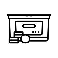 pills detergent line icon vector. pills detergent sign. isolated contour symbol black illustration