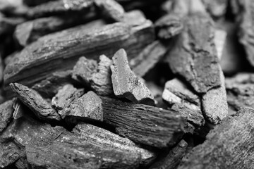 Texture of char coal as background