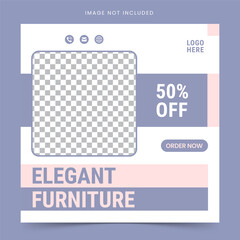 Furniture Sale for Social Media Post and Web Banner Template