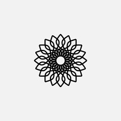 PriSimple Mandala Shapes for Coloring. Vector Mandala. Floral. Flowers. Oriental. Book Pages. Outlines.
