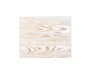 Wooden cutting board isolated on white background with clipping path