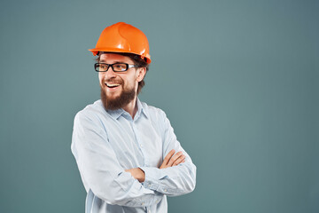 male engineer work in the construction industry protective uniform