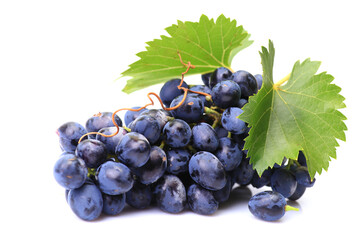 Grapes on a white background