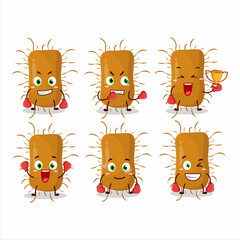 Fototapeta premium A sporty nidovirales boxing athlete cartoon mascot design