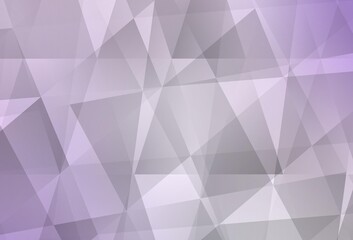Light Purple vector shining triangular backdrop.