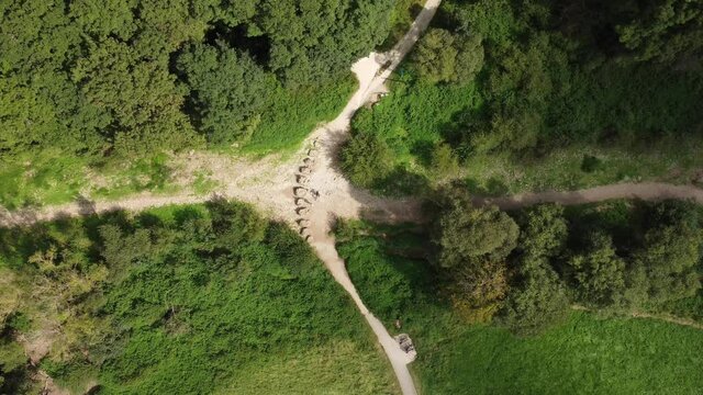 Fluss&uuml;berquerung an der Donauversickerung bei Immendingen